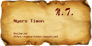 Nyers Timon névjegykártya